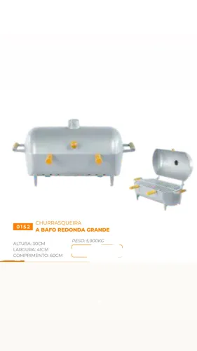 Churrasqueira a bafo de alumínio 