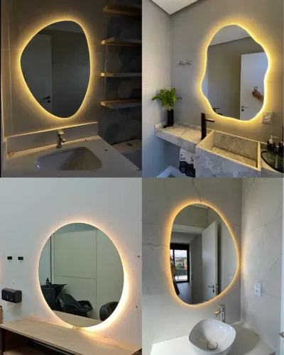 Espelhos orgânicos com Iluminação LED