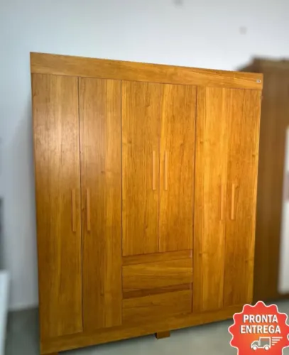 Guarda Roupa Casal 6 Prts 2 Gavetas Maya Acp Móveis Cinamomo - Montagem Grátis 