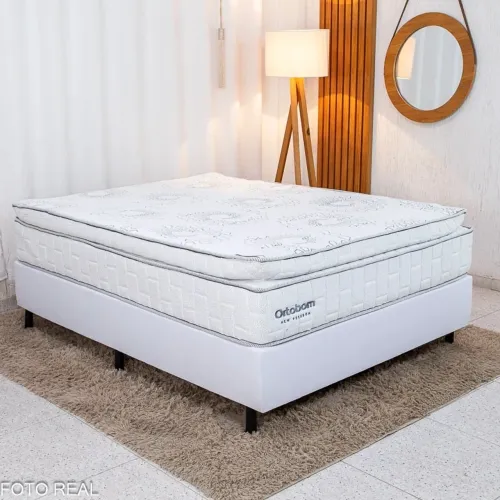 Colchão Casal New Freedom  Molas Ensacadas ORTOBOM + Base Casal Korino OFERTA rf443