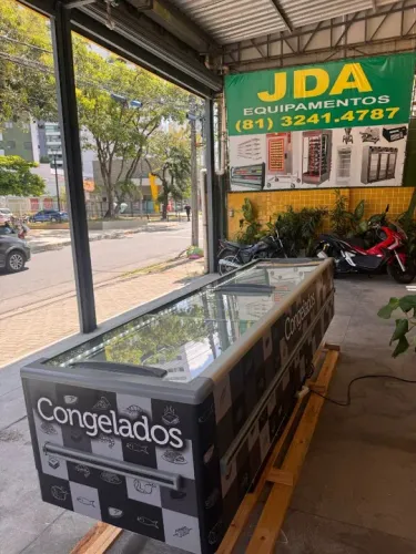 Ilha  freezer dupla ação para supermercado, peixaria, açougue e padarias - tamanho 3,00m