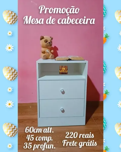 Mesa de cabeceira branca - promoção!