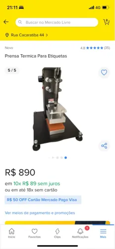 Prensa Térmica para Etiquetas 