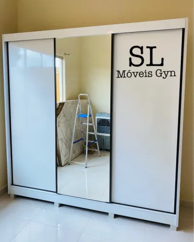 Guarda Roupa Diamond MDF com espelho 241cm - Novo
