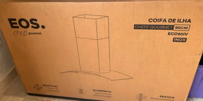 Coifa de Ilha EOS Cheff Gourmet 90cm - NOVA na caixa!