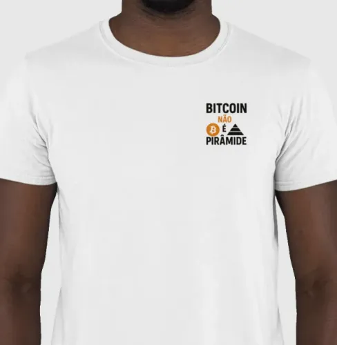 Camiseta estampada cripto Bitcoin Não é Pirâmide camisa estampa criptomoedas exclusiva