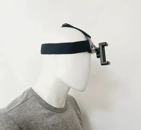 Cinta de cabeça com adaptador para celular