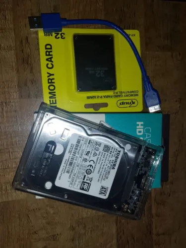 Kit Ps2 Hd 1Tb Memory Card 16Mb + 10 Mil Jogos