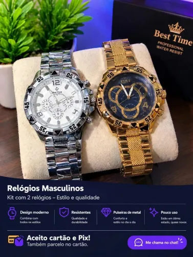 Vendo dois relógios somente faltando a bateria