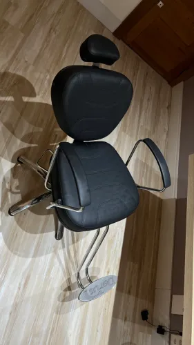 Cadeira salão reclinável maquiagem barbeiro