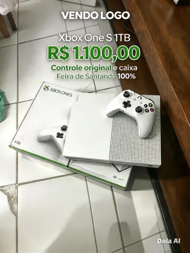 Xbox One S ? 1TB + Caixa Original + Controle | Impecável e Pronto pra Jogar!