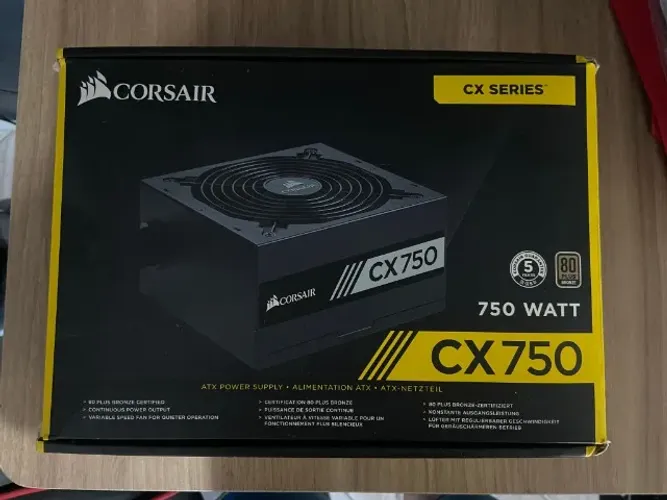 Fonte Corsair CX750 750W 80 Plus Bronze - BARATO / LEIA DESCRIÇÃO