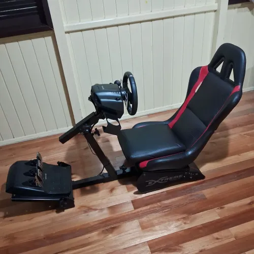 Cockpit X Retrátil V3 xtreme Racing + Volante G920 com Câmbio manual
