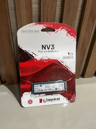 SSD Nv.me 1TB Kingston, 6000Mb?s com 1 ano de garantia 