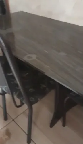 Mesa ardósia com 6 cadeiras