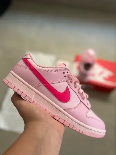 nike dunk low triple pink rosa tamanho 42