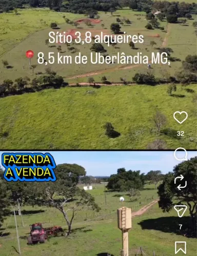 Sítio próximo Uberlândia apenas 8km de distância