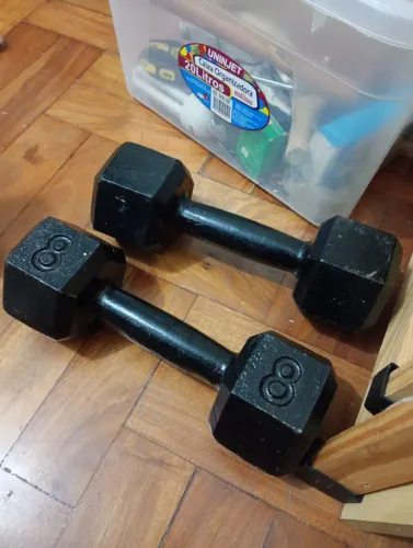 Halteres 8kg par sextavado