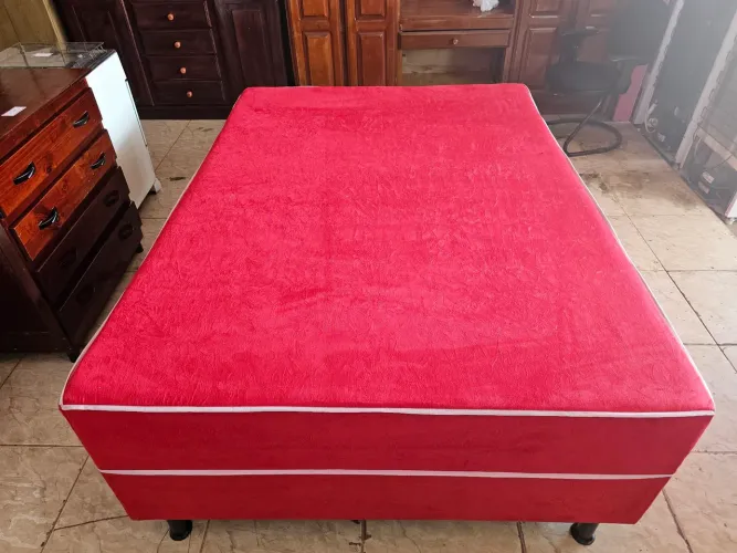 Cama unibox nova casal de espuma