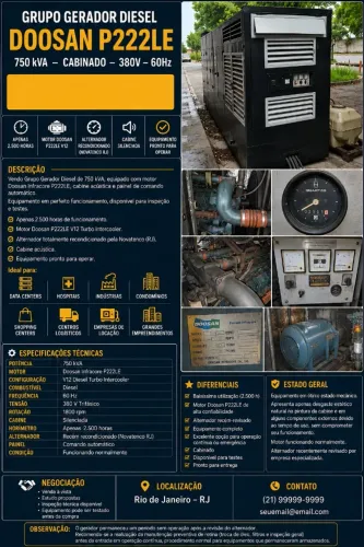 Gerador 750kva