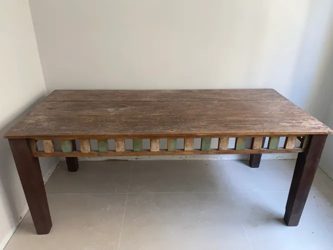 MESA MADEIRA DE DEMOLIÇÃO