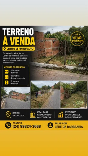 * vendo esse terreno bem localizado no centro de pinheiral RJ