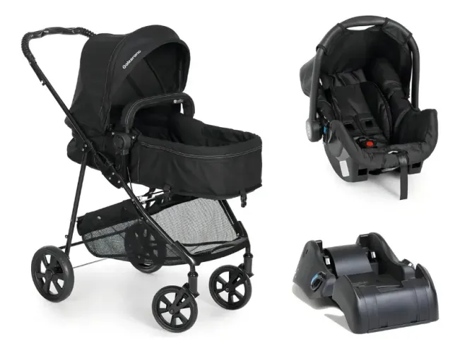 Kit de carrinho de bebê com bebê conforto 