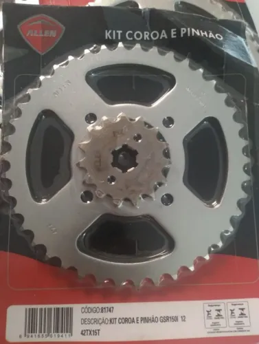 Kit Coroa e pinhão p/ Suzuki GSr 150