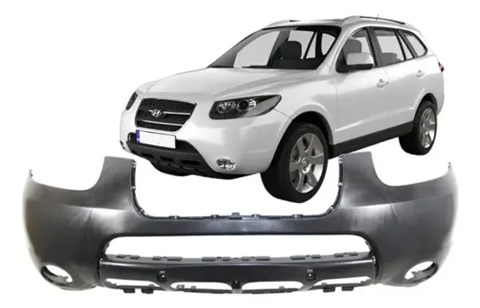 Parachoque Dianteiro Santa Fe Fé 4wd 2007 A 2010 Preto