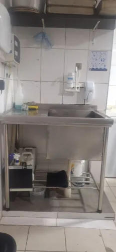 PIA INOX LARGURA 95CM  LATERAL 58CM  PROFUNDIDADE 40cm ALTURA 90cm