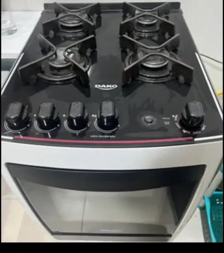 Fogão DAKo com tampo de vidro novo 