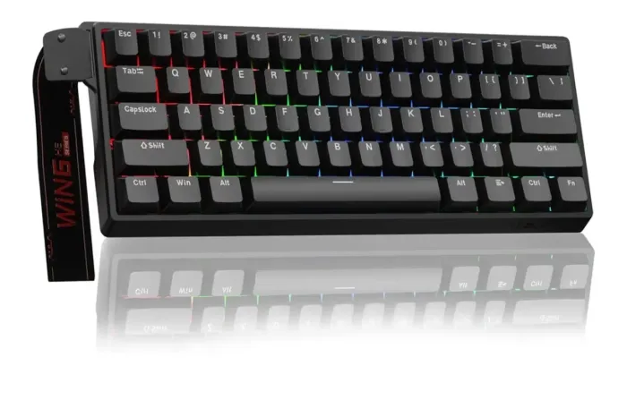 Teclado Mecânico Gamer AULA WIN60 HE, 60% Compacto, RGB, Interruptor Magnético