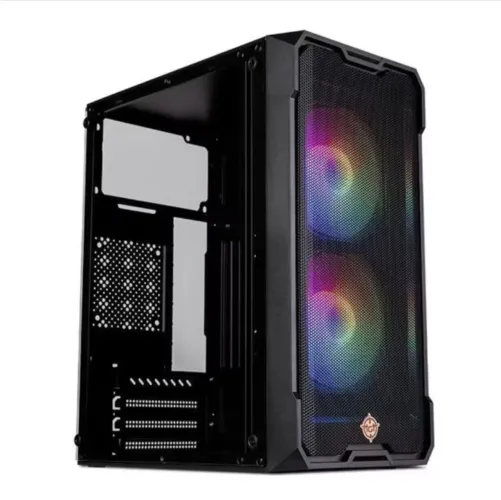 GABINETE GAMER TGT JESTER MID-TOWER, 2 FANS RGB.