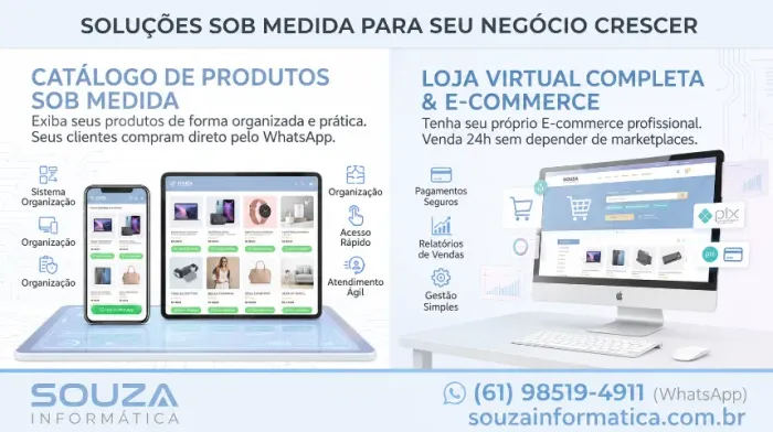Loja Virtual | E-commerce ou Catálogo Digital Sob Medida p/ Sua Empresa