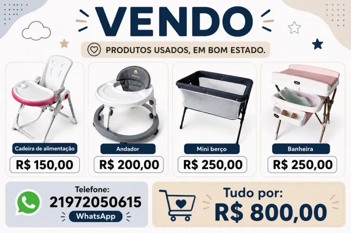 VENDO ITENS PARA BEBÊ
