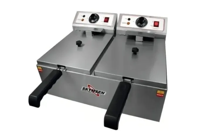 Fritadeira Elétrica 10 L 2 Cubas - Inox - Fed 20 n - Skymsen