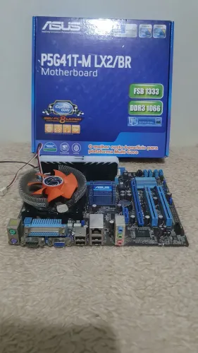 Kit P5G41T-M LX2/BR LGA 775 + 8gb memoria Kingston DDR3 + Xeon E5450