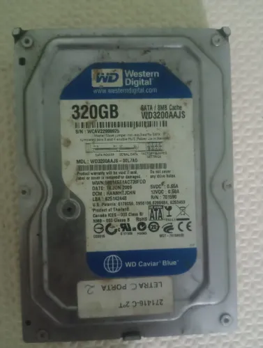 HD Western Digital 320GB SATA Funcionando