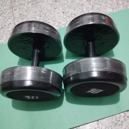 HALTERES DE CONCRETO 10KG MUSCULAÇÃO