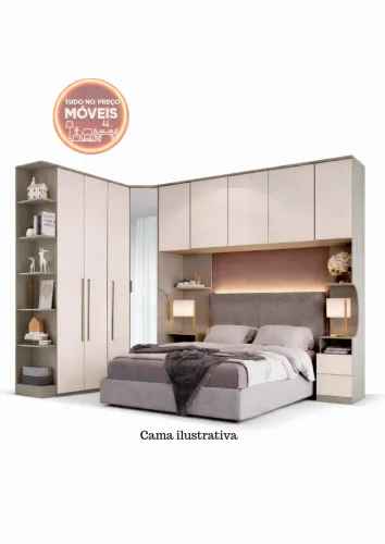 Guarda roupa em L modulado - alto padrão - Tudo No Preço Móveis