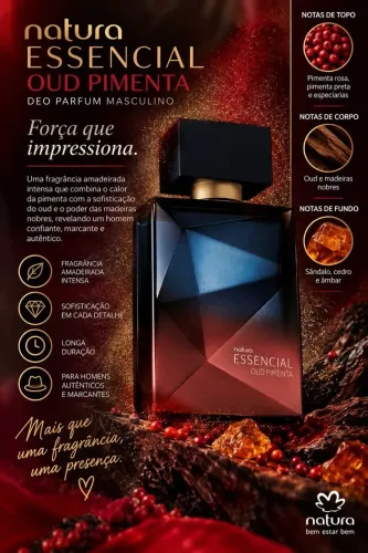 Oferta Exclusiva Essencial Oud Pimenta Masculino - Original e lacrado