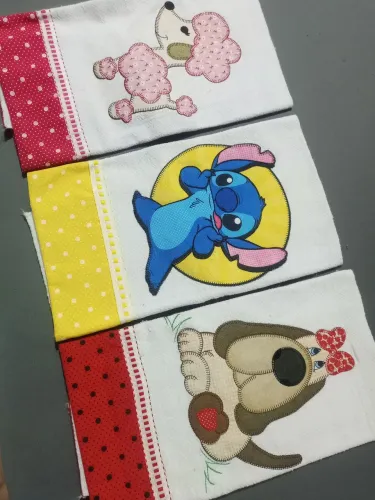 Kit 3 panos de prato decorativos Tam 48x63 temas variados .