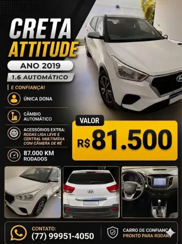 Hyundai Creta Attitude 1.6 16V Flex Aut. 2019
