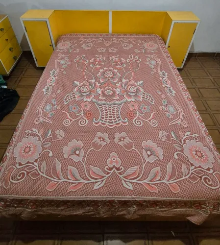 Cama Casal Mesa Cabeceira Armário Madeira Maciça