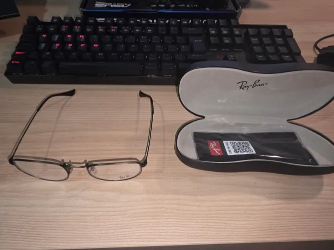 Armação Ray-Ban Elon Optics RB3958V 3117 Ouro Envelhecido - Nova na Caixa