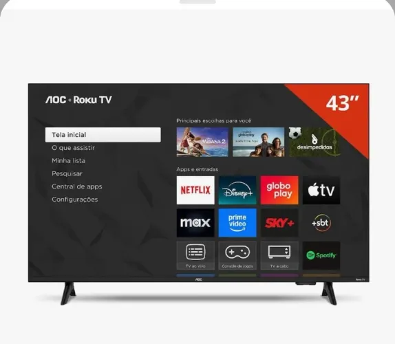 SMART TV 43 AOC Full HD LED WI-FI ROKU TV DOLBY AUDIO