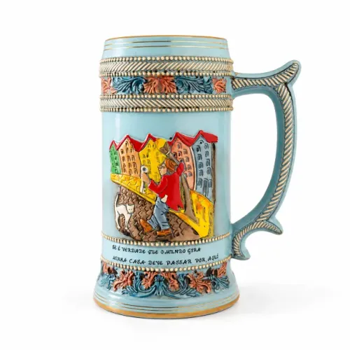 Caneca de Chopp Ceramarte Beer Stein com Frase em Português