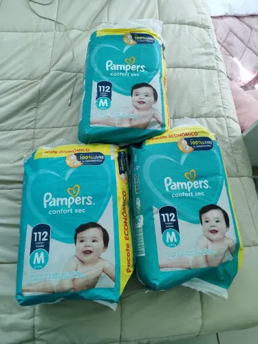 Fralda Pampers M 112 Fraldas Confort Sec