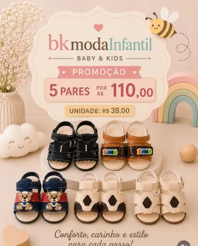 5 Pares sapatinhos infantis