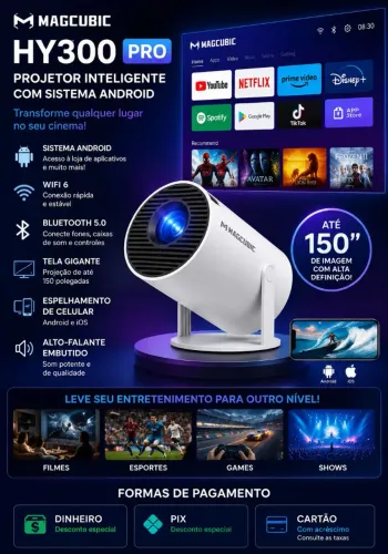Projetor hy300 Pro magcubic novo 